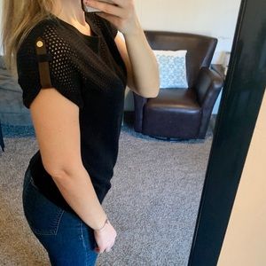 Michael Kors Petite Small Black with Mesh Top